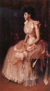 William Merritt Chase The girl in the pink oil painting picture wholesale